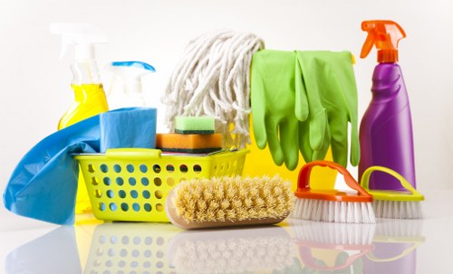Dusting and vacuuming living spaces during move in cleaning