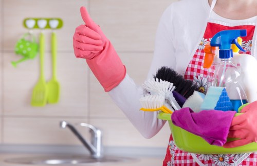 Deep cleaning kitchen and bathroom areas as part of one off cleaning in Surrey