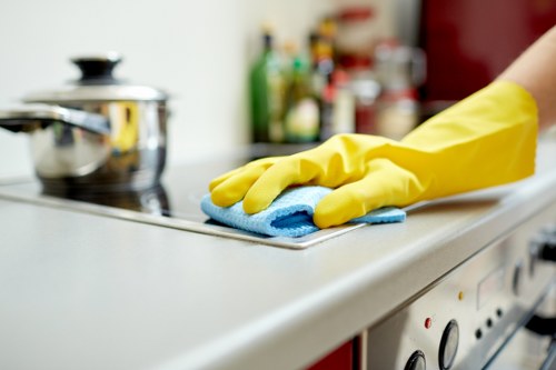 Detailed kitchen deep cleaning for grease and buildup removal