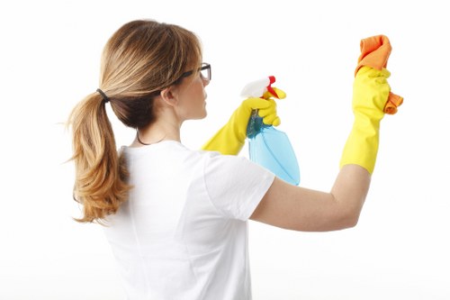 Professional Airbnb cleaning supplies arranged for turnover cleaning
