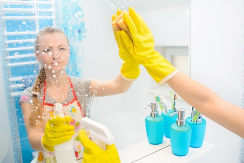Deep cleaning cabinets and surfaces during move in cleaning